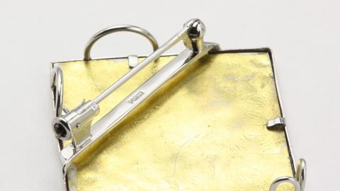 「桜川七宝」白雲桜ペンダント＆ブローチ ／ 母の日 プレゼント ジュエリー 作家 伝統工芸 森千鶴子[AH025sa]