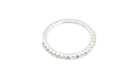 ピンキーの ブルーダイヤ 0.19ct ハーフエタニティリング ダイヤモンド リング ジュエリー アクセサリー レディース ギフト プレゼント 贈り物 [AH096sa]