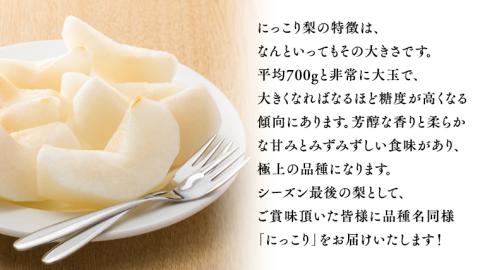 【2023年10月上旬発送開始】 にっこり梨 5kg 箱 秀品 6玉～9玉 (茨城県共通返礼品 かすみがうら市)  産地直送 フルーツ 甘い お正月 にっこり [DI001sa]
