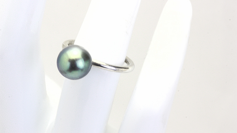 黒蝶真珠 8.5-9.0mm シルバー 925製 リング ( ダイヤモンド 無し ) フォーマル 冠婚葬祭 真珠 ペンダント ネックレス ジュエリー ギフト 記念 贈り物 贈答 プレゼント [AH140sa]