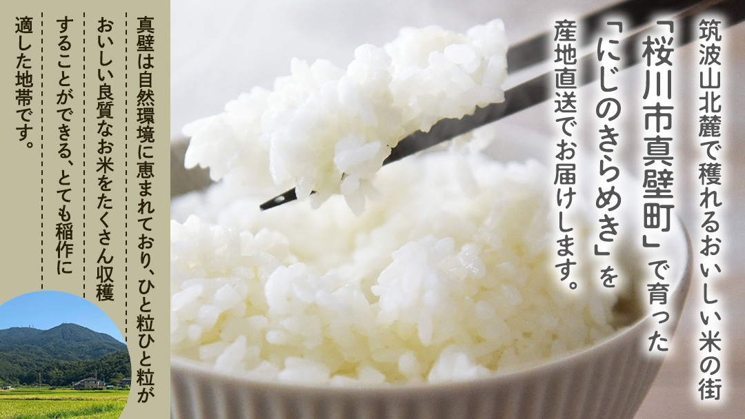 令和7年産 にじのきらめき 5kg ( 5kg × 1袋 ) お米 ごはん 精米 コメ 白米 国産 茨城県 桜川市 銘柄米 [AX015sa]