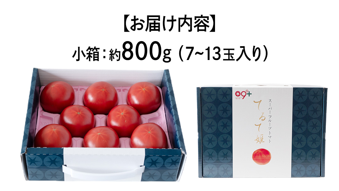 【母の日専用】 スーパーフルーツトマト てるて姫 小箱 約800g ×1箱 糖度9度以上 《5月4日～10日お届け メッセージカード付》 トマト とまと 野菜 母の日 ギフト 贈り物 プレゼント 感謝 記念日 [BC096sa]