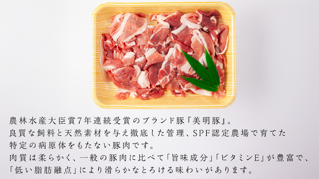美明豚 小間切れ 5kg ( 500g × 10パック ) (茨城県共通返礼品 行方市) 国産 豚肉 冷凍 小分け こま切れ 切り落とし 豚 ぶた 肉 ポーク ブランド豚 豚こま 豚こま切れ [CV018sa]