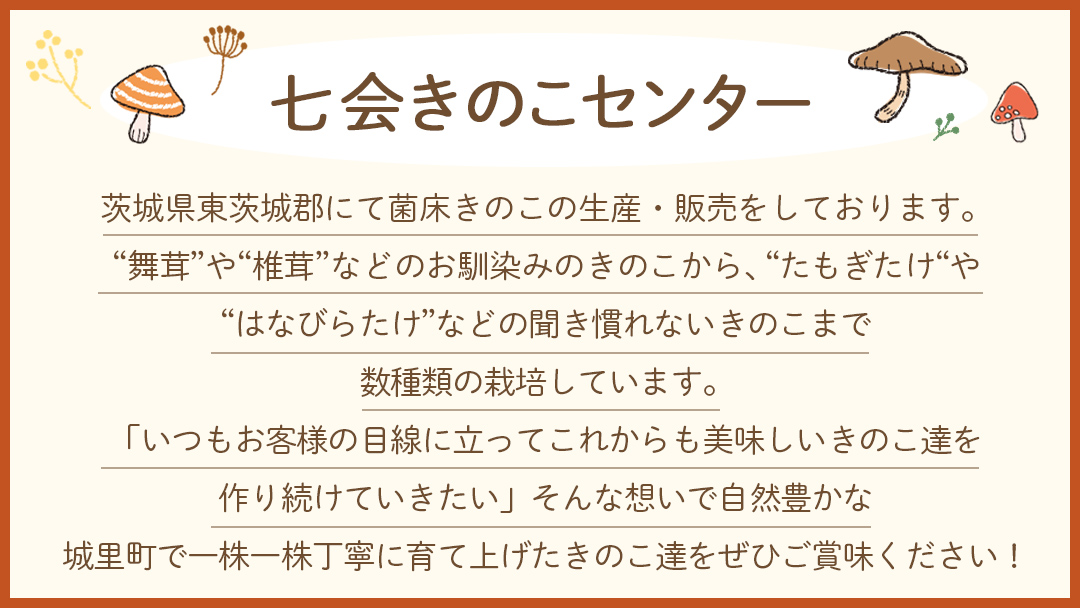 《 ３ヶ月 連続定期便 》 きのこ の 詰め合わせ Lサイズ 約2kg （茨城県共通返礼品 城里町） 定期便 キノコ 舞茸 あわび茸 たもぎ茸 しいたけ 花びら茸 セット 鍋 炒め物 [CX007sa]