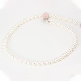 桜のピンクシェル貝 ペンダント と8mmカラー淡水真珠の ネックレス 真珠 パール ギフト 記念 贈り物 贈答用 プレゼント ジュエリー ジュエリーマーノ 桜川市 [AH058sa]