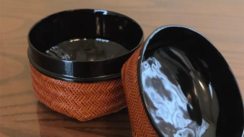 【限定1品】 竹工芸品 平棗 工芸品 竹製品 限定 [BF001sa]