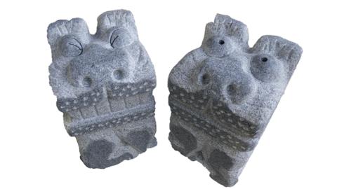 シーサー 石 ストーン 縁起物 雑貨 職人 伝統工芸 伝統工芸品 置き物 飾り 玄関 庭 ガーデニング おしゃれ 茨城県 桜川市 贈り物 [AP008sa]