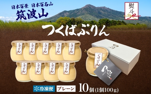 無地熨斗 つくばぷりん プレーン 10個 冷凍 プリン ぷりん 牛乳 生乳 ミルク 卵 奥久慈卵 スイーツ 贅沢 洋菓子 おやつ 冷菓 ご褒美 デザート 専門店 人気 グルメ お取り寄せ ギフト プレゼント 贈り物 贈答品 化粧箱 筑波山 つくば 送料無料 ふじ屋 茨城県 桜川市 [EW024sa]