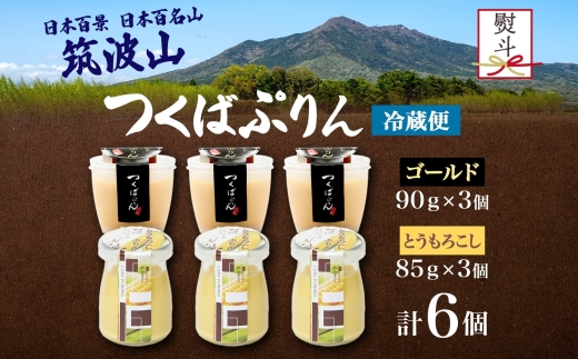 無地熨斗 ゴールドぷりん ＆ とうもろこしぷりん 各3個 計6個 つくばぷりん とうもろこしプリン プリン ぷりん とうもろこし トウモロコシ 牛乳 ミルク 卵 スイーツ 贅沢 洋菓子 おやつ 冷菓 ご褒美 デザート 人気 グルメ お取り寄せ ギフト プレゼント 送料無料 ふじ屋 茨城県 桜川市 [EW036sa]