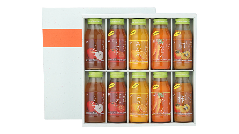 ジュースセット 10本 ( 180ml 各2本 ） 果汁 100％ ストレート