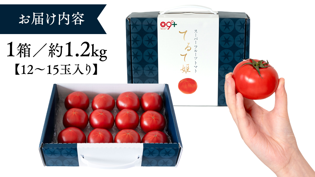 糖度9度以上 トマト 【 2025年収穫分 先行予約 】 スーパーフルーツトマト てるて姫 中箱 約1.2kg × 1箱 【12〜15玉/1箱】  フルーツトマト ブランドトマト とまと てるて姫 野菜 人気 金賞 受賞 ギフト 贈答 茨城県 桜川市  【2025年2月上旬発送開始】[BC033sa]: 桜川市ANA ...