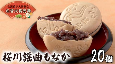 桜川謡曲もなか20個入り 全国菓子大博覧会 「名誉大賞」受賞 和菓子 あんこ もなか [AA005sa]