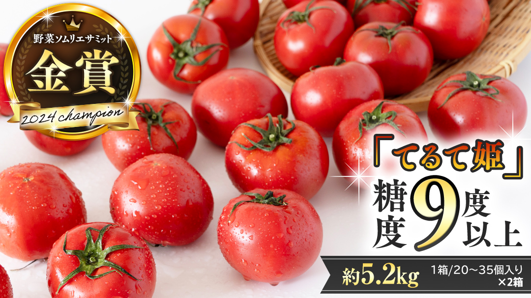 《 テレビで紹介 》【 2026年収穫分 先行予約 】 糖度9度以上 スーパーフルーツトマト てるて姫 大箱 約2.6kg × 2箱 【20?35玉/1箱】 フルーツトマト ブランドトマト 野菜 ギフト 贈答 青空レストラン アド街ック天国 グッドモーニング 黄金のワンスプーン [BC086sa]