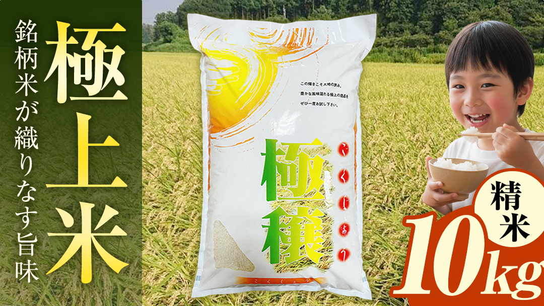 【 令和7年産 】 極上ふるさと米 精米 10kg (茨城県共通返礼品 かすみがうら市) スピード 最短 7日 すぐ届く すぐ発送 スピード発送 早い 米 ごはん もっちり 甘い コメ お米 白米 コシヒカリ こしひかり あきたこまち にじのきらめき ミルキークイーン オールインワン米 [EX032sa]