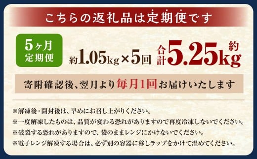 【5ヶ月定期便】 焼きイカ パック 約1050g （350g x 3袋） × 5回 （合計：5250g） ／ イカ いか 烏賊 焼イカ 焼いか 焼烏賊 焼きいか 焼き烏賊 自家製タレ 特製タレ 味付き 調理済 海鮮 魚介 おつまみ おかず 加工品 茨城県 神栖市 冷凍