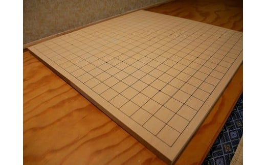 GS-01【 碁盤 】 新桂 5号 接合折盤 卓上 セット 囲碁 将棋 木工品