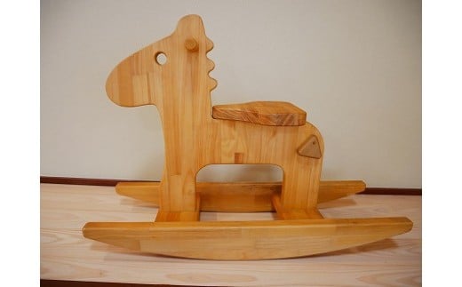 HS-32【 木工 雑貨 】木工職人が作るおしゃれな 木馬 木工品