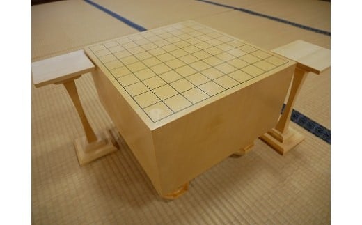 SS-30【 将棋盤 】新カヤ 60号 足付き 駒台 セット 囲碁 将棋 木工品