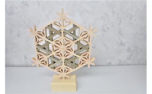 BK-8 飾り組子 コースター 胡麻殻麻葉 台付き 飾り組子 工芸品