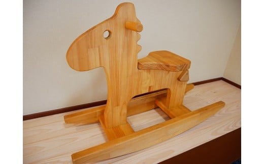 HS-32【 木工 雑貨 】木工職人が作るおしゃれな 木馬 木工品