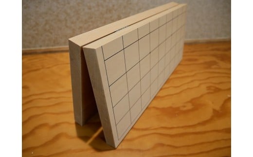 SS-16【 将棋盤 】新桂7号 接合折盤 セット 卓上 囲碁 将棋 木工品