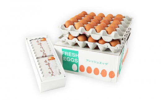 吉原玉子カステラセット たまご 50個（45個＋割れ保証5個） ＆ カステラ ハーフサイズ 2個 卵 カステラ