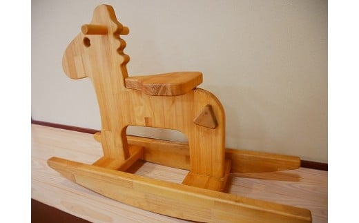 HS-32【 木工 雑貨 】木工職人が作るおしゃれな 木馬 木工品