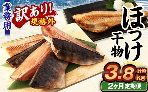 【2ヶ月定期便】【訳あり規格外】 業務用 ほっけ干物 1.9kg