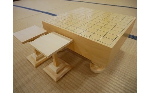 SS-27【 将棋盤 】 新カヤ 30号 足付き 駒台 セット 囲碁 将棋 木工品