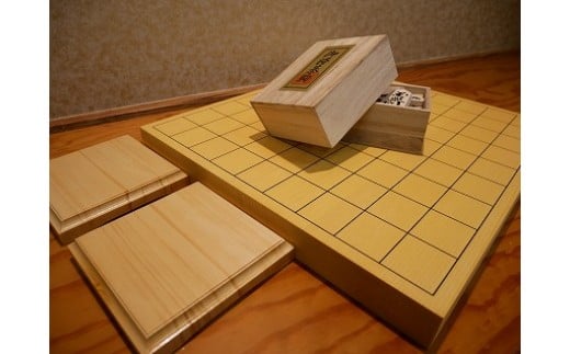SS-17【 将棋盤 】新カヤ 10号 接合盤 セット 卓上 囲碁 将棋 木工品