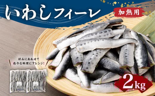 いわし フィーレ 加熱用 約2kg 鰯 イワシ