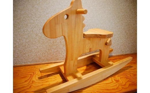 HS-32【 木工 雑貨 】木工職人が作るおしゃれな 木馬 木工品
