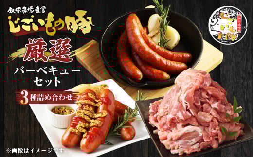 じごいもの豚 厳選 バーベキュー セット 合計 約1.1kg 3種入り 豚肉 切り落とし あらびき ソーセージ フランクフルト 豚 肉 茨城県 神栖市