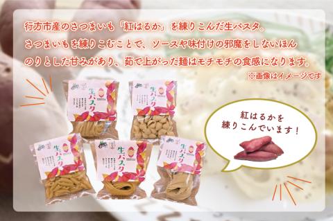 CJ-18 【行方市産さつまいも紅はるか使用】 生パスタ5種（計10食分）＆トマトソース5袋