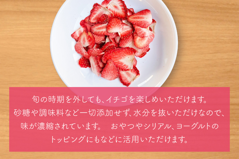 【無添加】ドライとちおとめ 約20g×3｜ドライフルーツ フルーツ くだもの 果物 無添加 いちご 苺 イチゴ とちおとめ 乾燥フルーツ セット 非常食 長期保存 茨城県 行方市(EP-10)