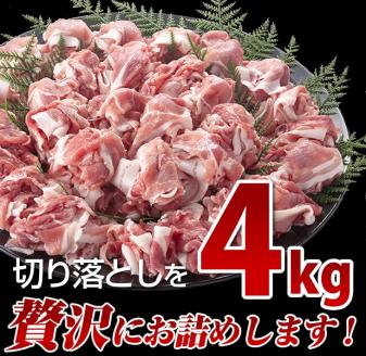 【2026年2月より順次発送】【田中農場のすずし豚】 切り落とし4kgセット｜肉 お肉 豚肉 切り落とし すずし豚 ブランド 茨城県 行方市（M-4）