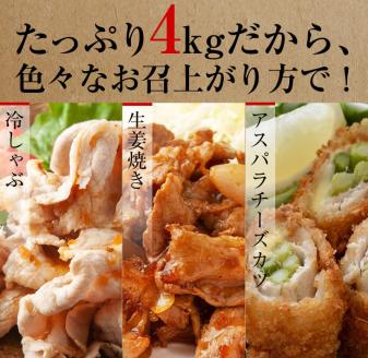 【2026年2月より順次発送】【田中農場のすずし豚】 切り落とし4kgセット｜肉 お肉 豚肉 切り落とし すずし豚 ブランド 茨城県 行方市（M-4）