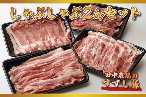 【2026年2月より順次発送】【田中農場のすずし豚】 しゃぶしゃぶ2kgセット｜肉 お肉 豚肉 しゃぶしゃぶ すずし豚 ブランド 茨城県 行方市（M-5）