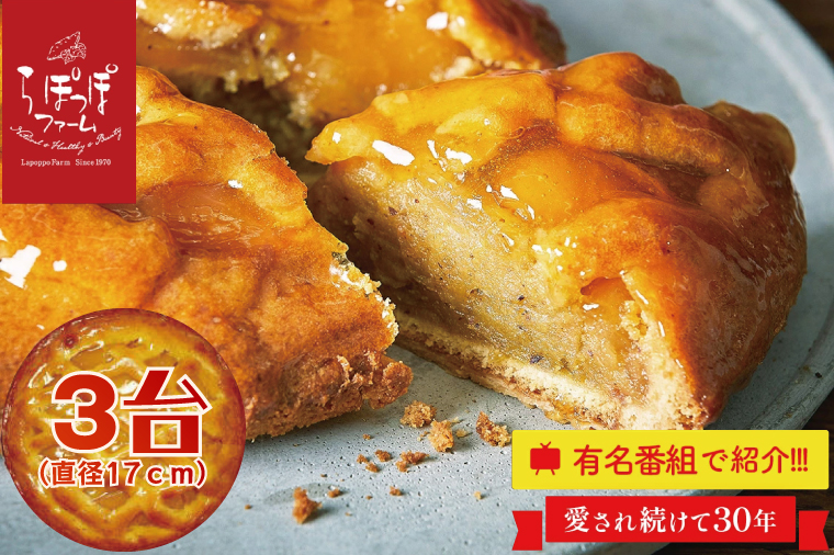 らぽっぽファーム ポテトアップルパイ３台 | りんごパイ パイ 焼き菓子ギフト さつまいもスイーツ ご褒美スイーツ 芋スイーツ おいもスイーツ お菓子 さつまいも 内祝 健康 おやつ(CQ-41)