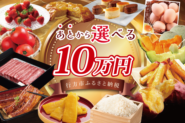 ★あとから選べる★茨城県行方市ふるさとギフト 寄附額：10万円分｜あとから選べる 後から選べる 選べる ギフト 肉 お肉 米 お米 コシヒカリ ミルキークイーン さつまいも サツマイモ 芋 お芋 うなぎ 干し芋 紅はるか スイーツ カタログ 10万円 茨城県 行方市 人気(CU-333)