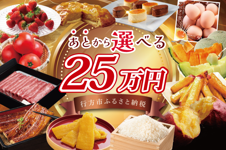 ★あとから選べる★茨城県行方市ふるさとギフト 寄附額：25万円分｜あとから選べる 後から選べる 選べる ギフト 肉 お肉 米 お米 コシヒカリ ミルキークイーン さつまいも サツマイモ 芋 お芋 うなぎ 干し芋 紅はるか スイーツ カタログ 25万円 茨城県 行方市 人気(CU-336)