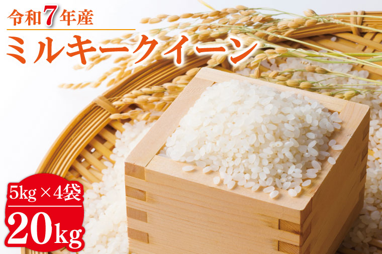 ★新米★R7年産 ミルキークイーン 20kg(5kg×4袋)｜米 お米 白米 精米 新米 R7年産 令和7年産 ミルキークイーン 茨城県 茨城県産 行方市(HA-17)