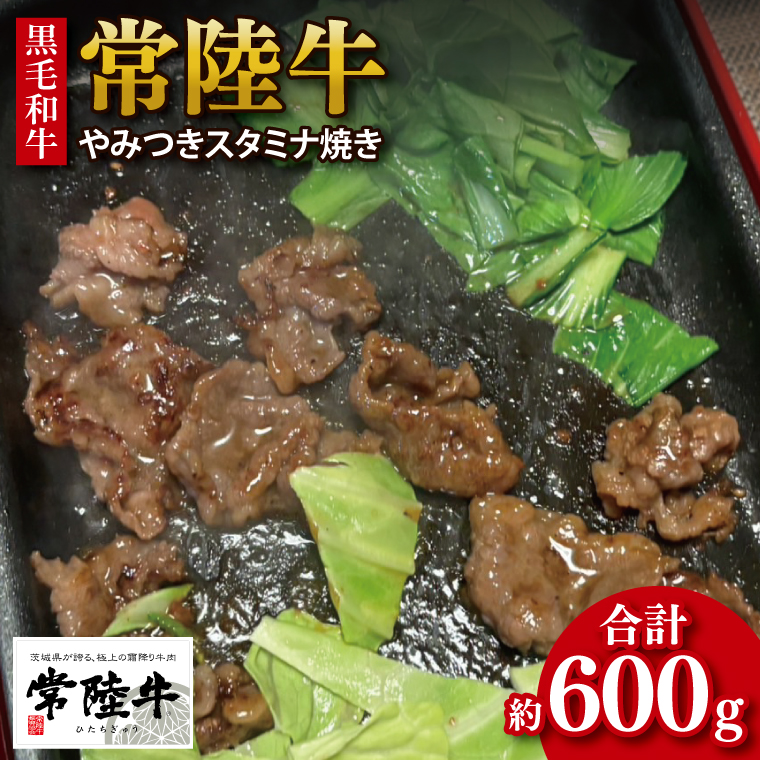 【数量限定】【最短7日発送】黒毛和牛 常陸牛 やみつきスタミナ焼 約300g×2パック｜肉 牛肉 和牛 国産 茨城県産 すぐ 届く(HI-2)