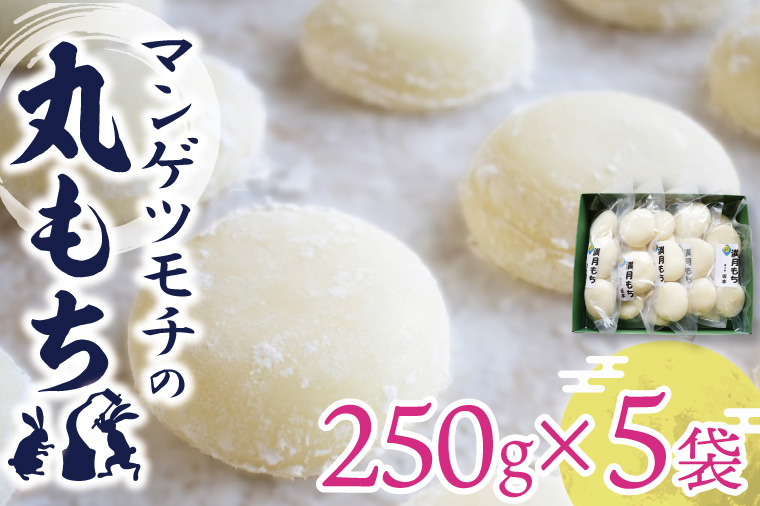 マンゲツモチの丸もち 250g×5袋｜もち 丸もち お餅 マンゲツモチ もち米 満月 菓子処坂本 茨城県 行方市(K-6-1)