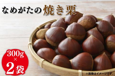 【2025年10月中旬より順次発送】なめがたの焼き栗(300g×2袋)｜栗 焼き栗 焼栗 くり クリ 熟成 真空 真空パック 先行予約 茨城県 行方市(CS-5)