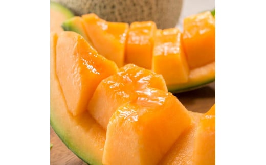 【特秀】クインシーメロン 2玉（1.2kg×2）茨城旭エメラルド