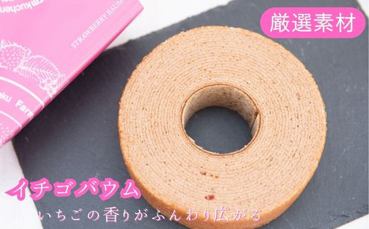 メロンバウム ＆ イチゴバウム 2種セット バウムクーヘン フルーツバウム メロンスイーツ イチゴスイーツ