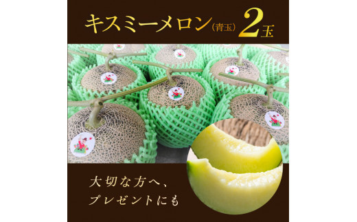 糖度抜群！奇跡のキスミーメロン（青肉）2玉入り