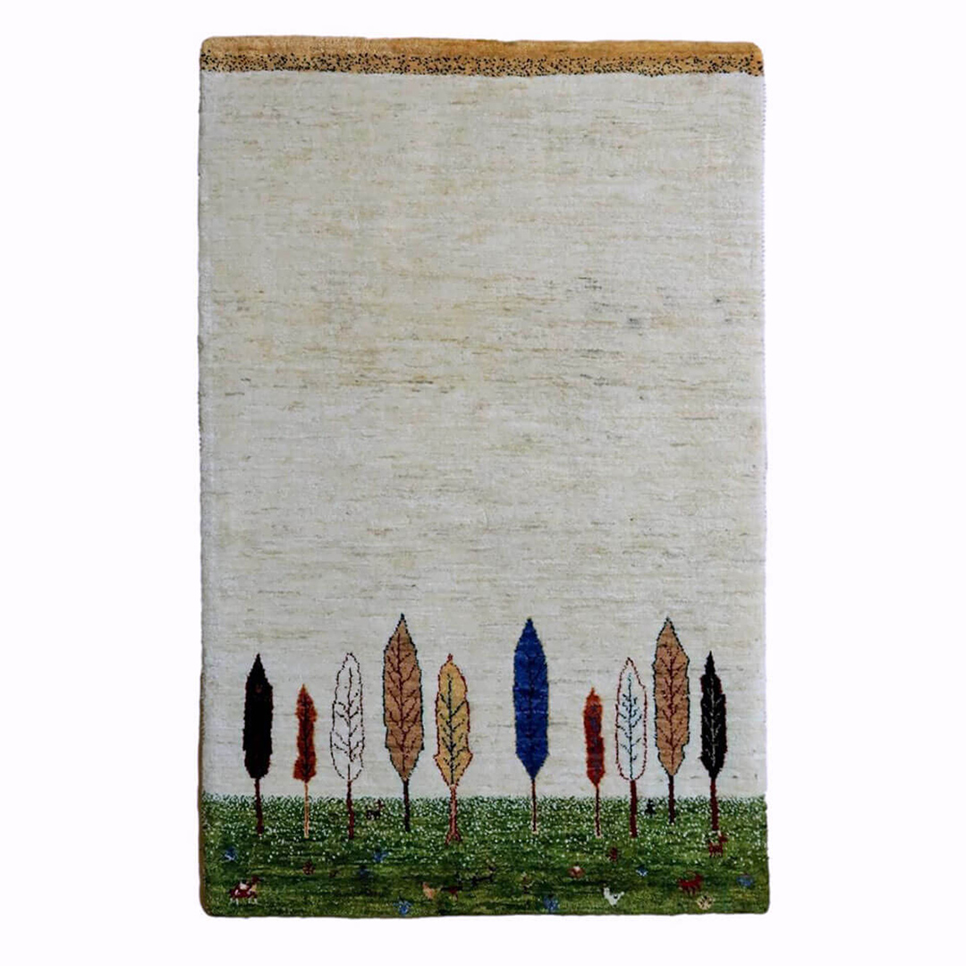 【限定1品】ギャッベ ルリバフ 125×81cm 手織り 最高級 天然 