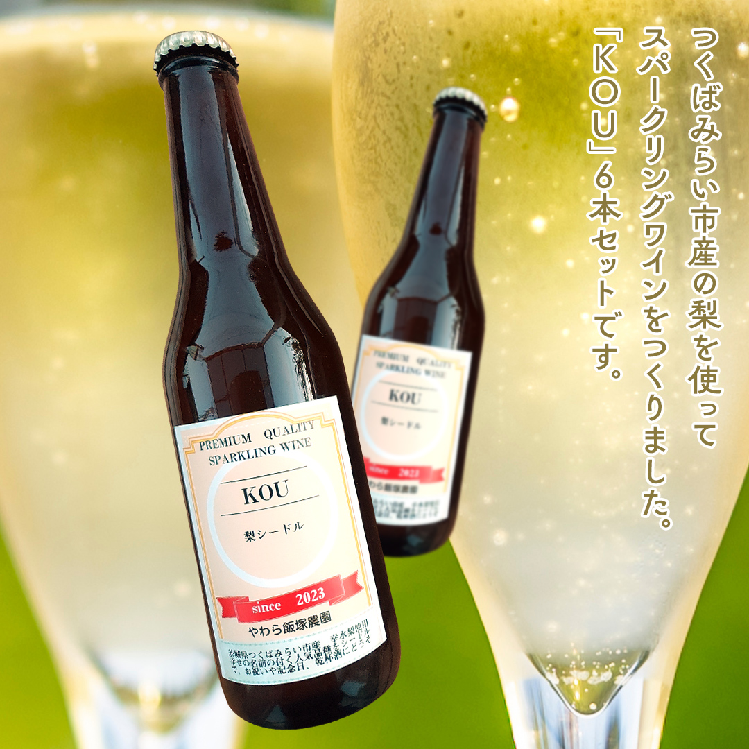 つくばみらい市産の 梨 を使った スパークリングワイン 「K